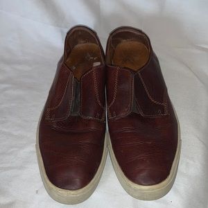 FRYE Astro Gore Brown leather Slip on Sneakers size 9
